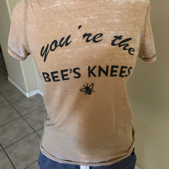 Size S/M Mate the Label Worn Mustard Tee - Picture 3 of 4